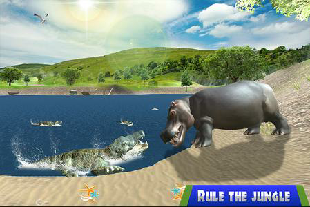 Wild Hippo Beach Simulator