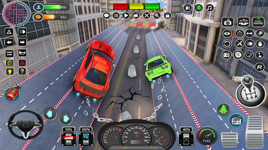 Chained Car Racing Stunts Game