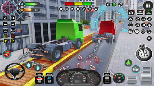 Chained Car Racing Stunts Game