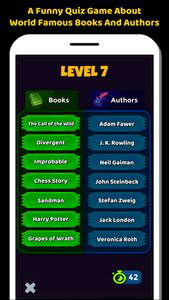 Books And Authors Quiz Game