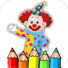 coloring funny clown