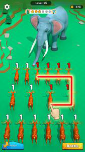 Merge Animals Fight Game