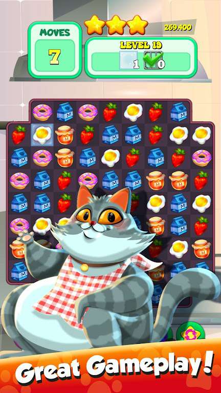 Download Greedy Cat Match 3  APK