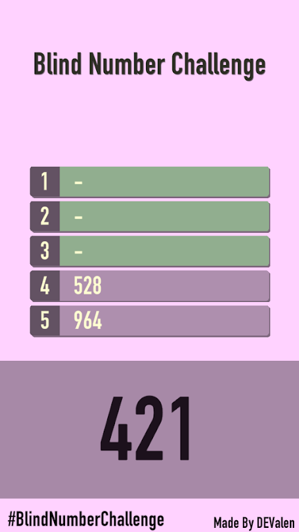 Download Blind Number Challenge  APK