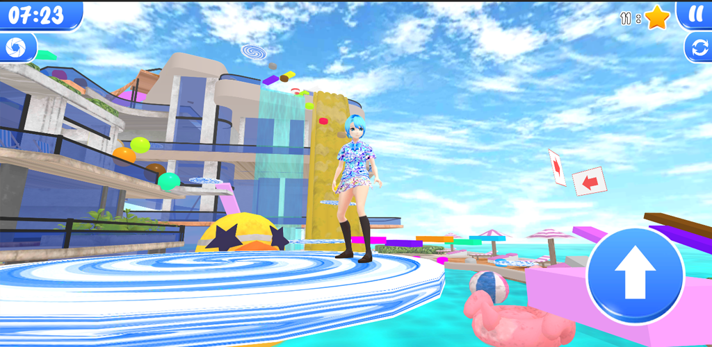 Download Swimming Pool Anime Parkour  APK