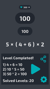 Download 4=100 - 4 numbers, 1 answer  APK