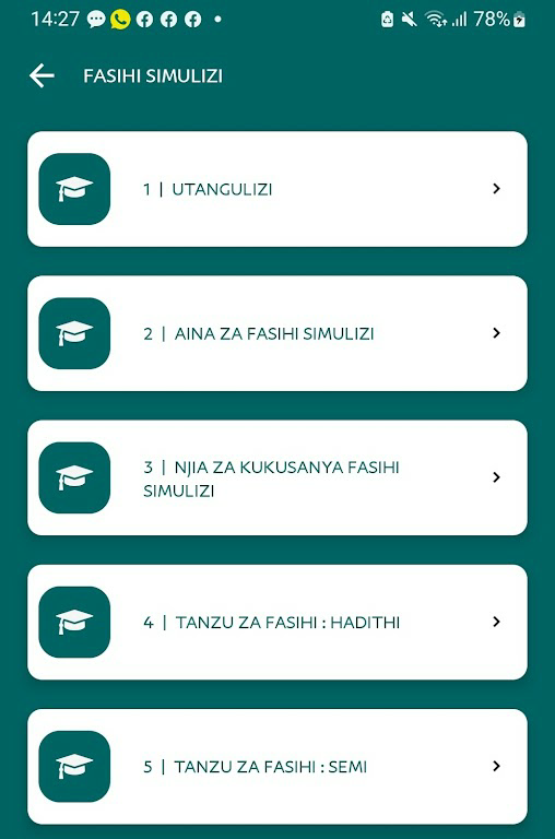 Download Revision Notes Fasihi Simulizi  APK