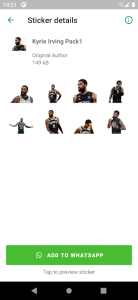 Download Kyrie Irving Stickers  APK