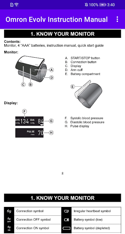 Download Omron Evolv Instruction Manual  APK