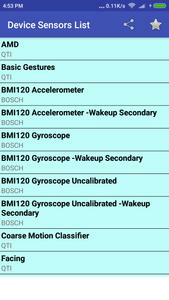 Sensors List