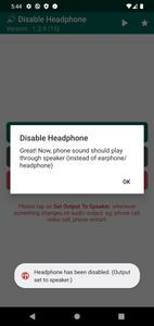 Disable Headphone