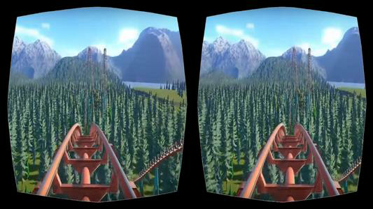 Roller coaster for VR