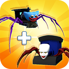 Spider Train Run: Merge Battle Mod APK 1.0.4 [Unlimited money][Mod speed]