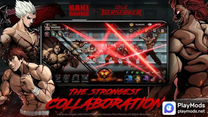 Idle Berserker x Baki HanmaMod  Apk v1.1.57(Remove ads)