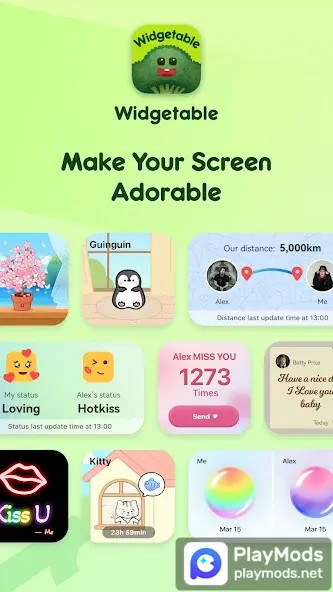 Widgetable: Adorable ScreenMod  Apk v1.4.062(Unlocked All)