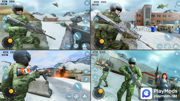 Modern Commando 3D: Army GamesMod  Apk v1.0.34(God mode)