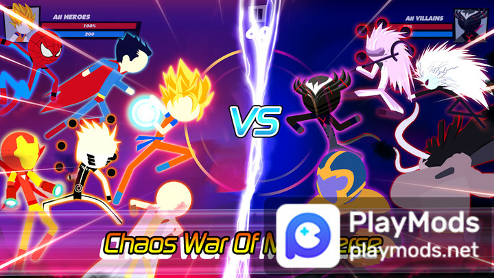 Super Stick Fight All-Star Hero: Chaos War Battle(No ads)Mod  Apk v4.3