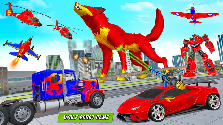 Wolf Robot Car Transform GameMod  Apk v3.5