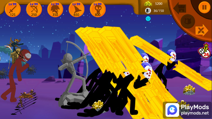 Stickman War : Defense BattleMod  Apk v1.0.0.3(No Ads)