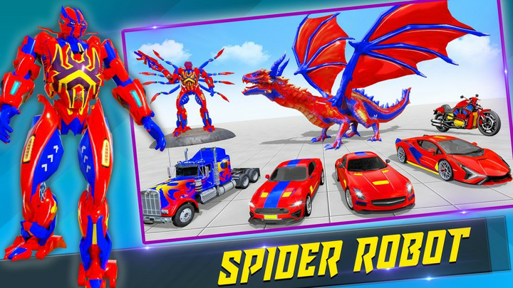 Spider Robot Car Transform WarMod  Apk v10.6.1