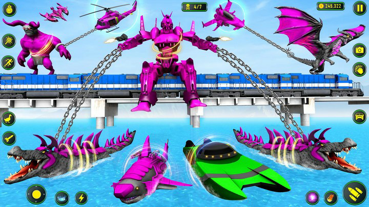 Crocodile Robot Car Game 3dMod  Apk v1.73