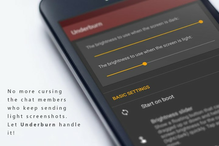 Underburn - Dynamic Content Aware BrightnessMod  Apk v1.3.1(Unlocked)