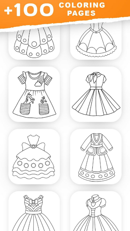 Glitter Dress Coloring BookMod  Apk v29