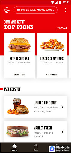 Arby's Fast Food Sandwiches Apk v4.9.14