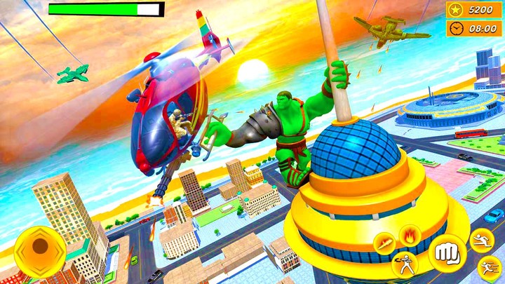 Incredible Green Monster Superhero City BattleMod  Apk v1.17