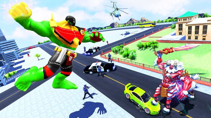 Incredible Green Monster Superhero City BattleMod  Apk v1.17