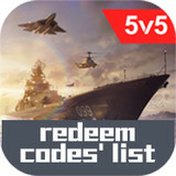 The collection of Modern Warships redeem codes Apk v1.0