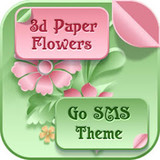 GO SMS PRO THEME 3D PAPER FLOWERS BUTTERFLIESMod  Apk v1.0(Paid for free)