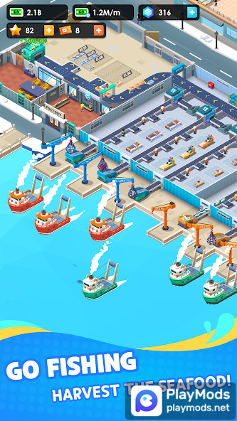 Seafood Inc - Tycoon, IdleMod  Apk v1.5.25(Free shopping)