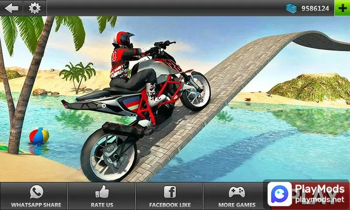 Beach Motorbike Stunts MasterMod  Apk v1.6(unlimited money)