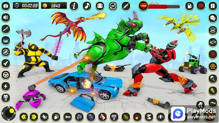 Rhino Robot - Robot Car GamesMod  Apk v1.33(God mode)