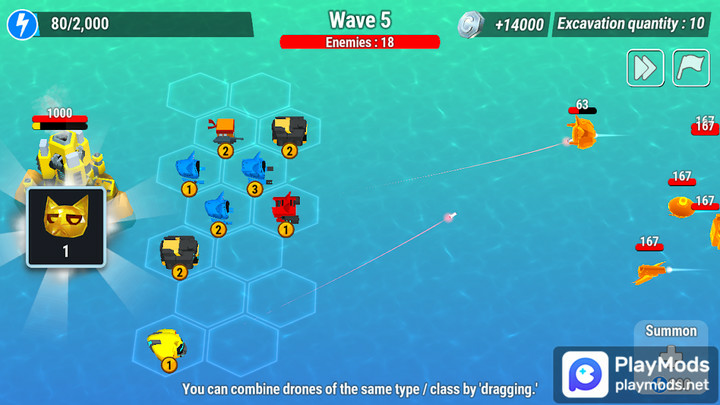 Drone Battle : idle catsMod  Apk v1.3.6(unlimited money)