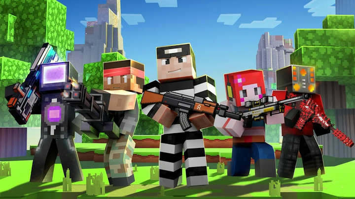 Cops N Robbers - 3D Pixel Craft Gun Shooting GamesMod  Apk v14.1.1