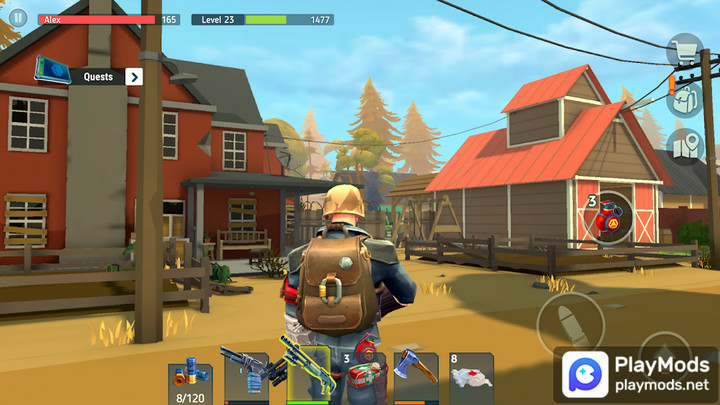 Tegra: Crafting and Building Survival ShooterMod  Apk v1.6.16(Gold coins can be bought)