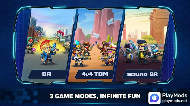 Battle Stars: 4v4 TDM & BRMod  Apk v1.0.62(MOD MENU)