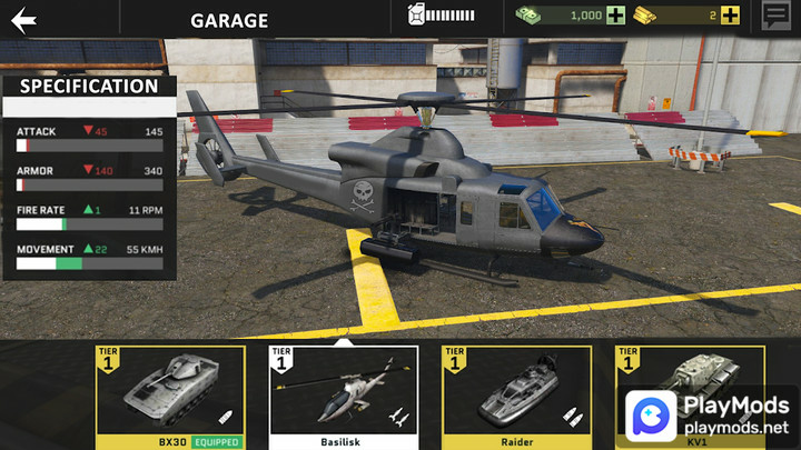 Gunship Battle Modern WarfareMod  Apk v1.0.9(Unlimited Resources)