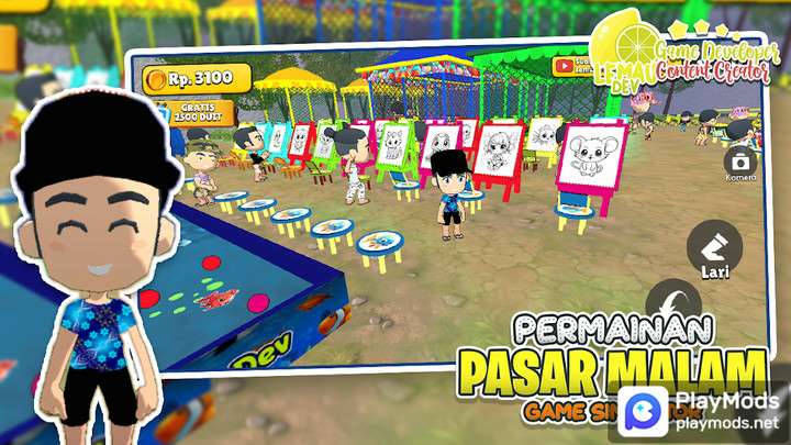 Simulator Game Pasar Malam 3DMod  Apk v1.0.4(Unlimited Resources)