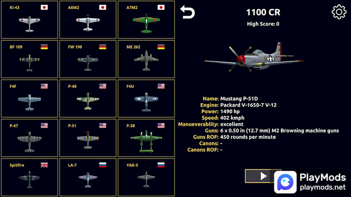 Night Fighter: WW2 DogfightMod  Apk v.50(unlimited money)