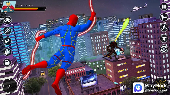 Spider Rope Hero Flying GamesMod  Apk v1.9.4(Unlimited Resources)