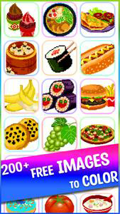 Food Pixel Art Coloring Book