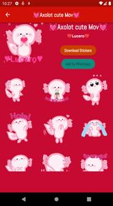 Stickers de axolotl