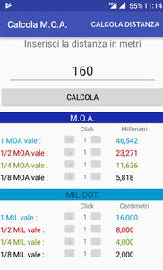 M.O.A. Mils Calculator