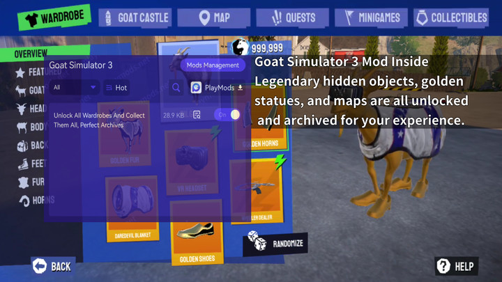 Goat Simulator 3Mod  Apk v1.0.4.1(Mod Menu)