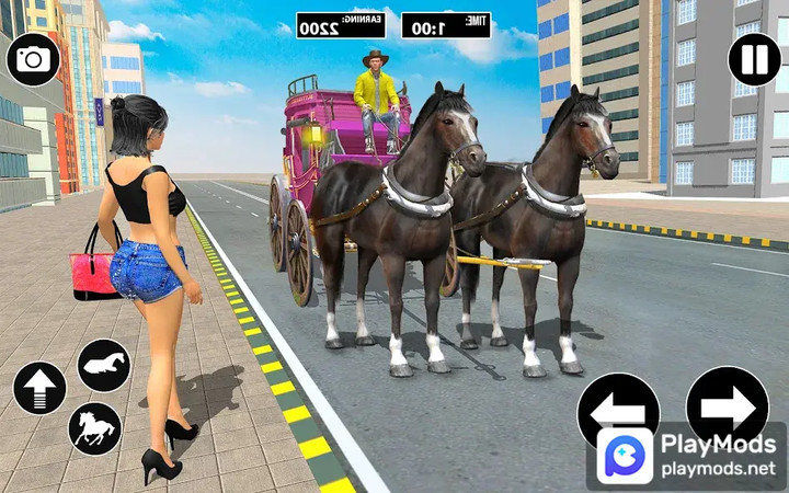 Horse Cart Taxi Transport GameMod  Apk v1.0.8(Unlimited Money)