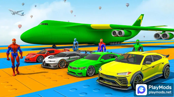 Superhero Car Games: Mega RampMod  Apk v1.0.51(Unlimited currencies)