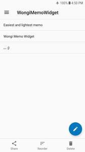 Wongi Memo Widget